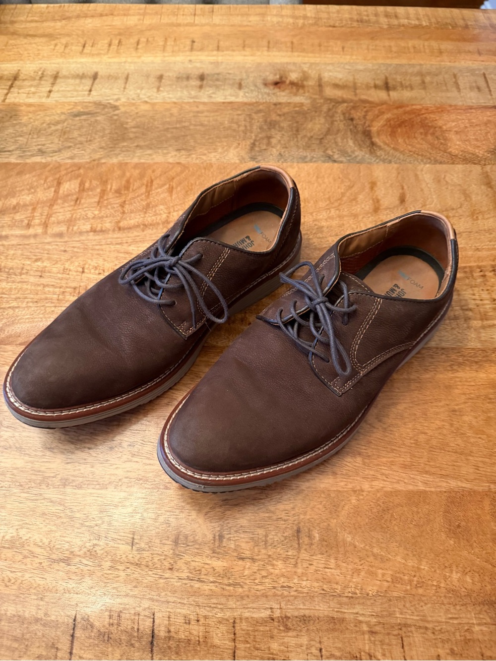 Johnston & Murphy Men's Dark Brown Leather Oxford shoes # 20-4340
